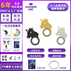 新中式12生肖亥猪归库转聚财运二代指尖陀螺EDC解压玩具旋转钥匙
