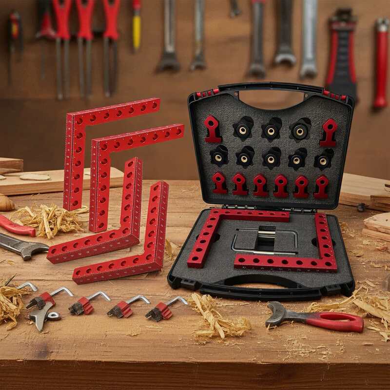 Aluminum Profile 3/6/12 Piece Set Woodworking Tool Right Angle Clamp Aluminum Alloy Angle Ruler 90 Degree Right Angle Fixing Clamp Aluminum Profile 3/6/12 Piece Set Woodworking Tool Right Angle Clamp Aluminum Alloy Angle Ruler 90 Degree Right Angle Fixing Clamp