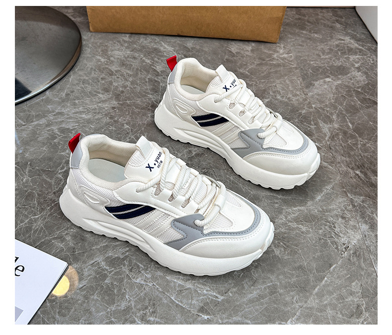 Ins version coréenne papa à semelles épaisses 2024 automne nouvelle photographie de rue étudiant chaussures de sport de course hauteur augmentant_voghion.com
