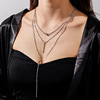 Accessory, sophisticated metal necklace, European style, simple and elegant design