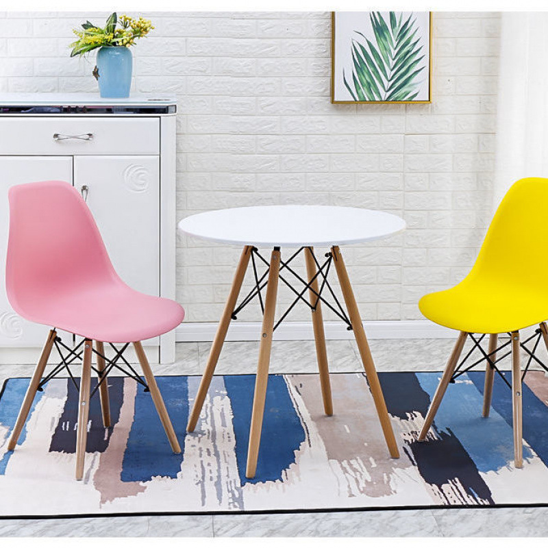 임스 의자 가정용 식탁 의자 플라스틱 등받이 심플 스툴 침실 발코니 인기 책상 의자 세트 수출 공장