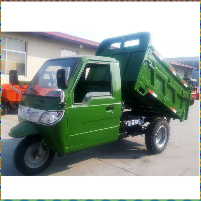 Electric 2-Ton Tricycle Construction Site Construction Sand and Gravel Self-Unloading Cargo Battery Tricycle Climbs Without Effort