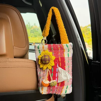 Tissue Box, Car tissue box/set - red-sunflower