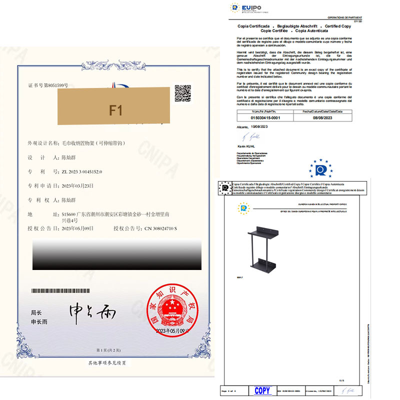 Toallero de baño retráctil Toallero de baño multicapa de pared sin perforación Gun negro Estante de toallas de baño gris