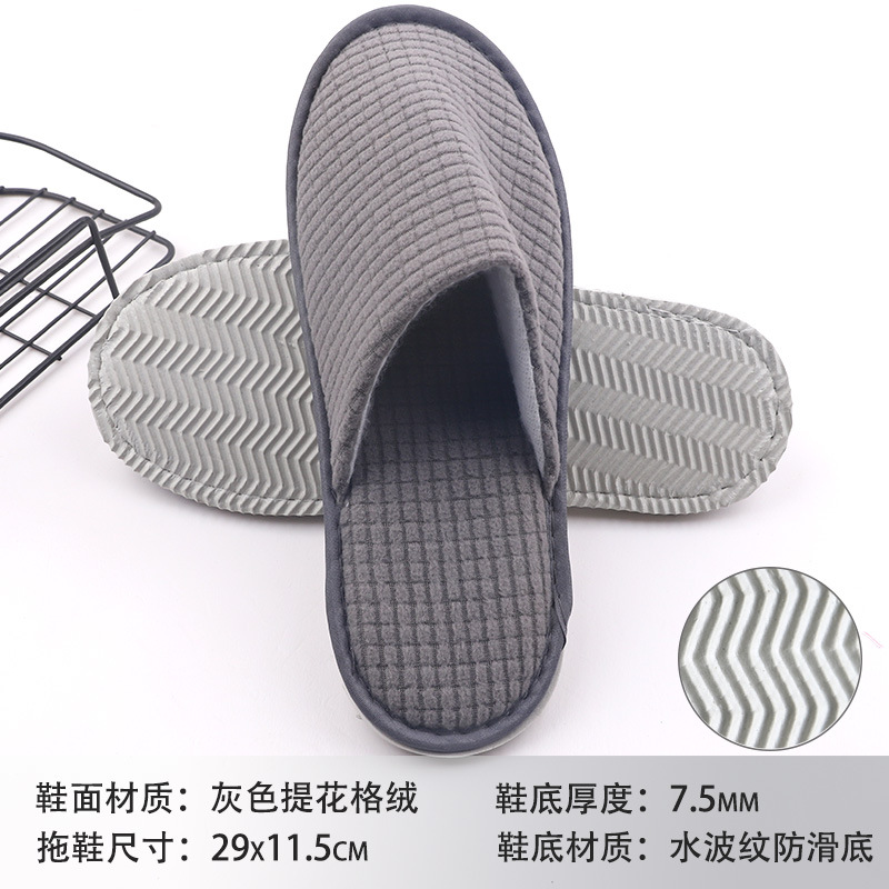 Hotel sandalinas desechables de algodón de lino de seda sandalinas de alojamiento residencial sandalinas desechables antideslizantes soleas de zapatillas gruesas