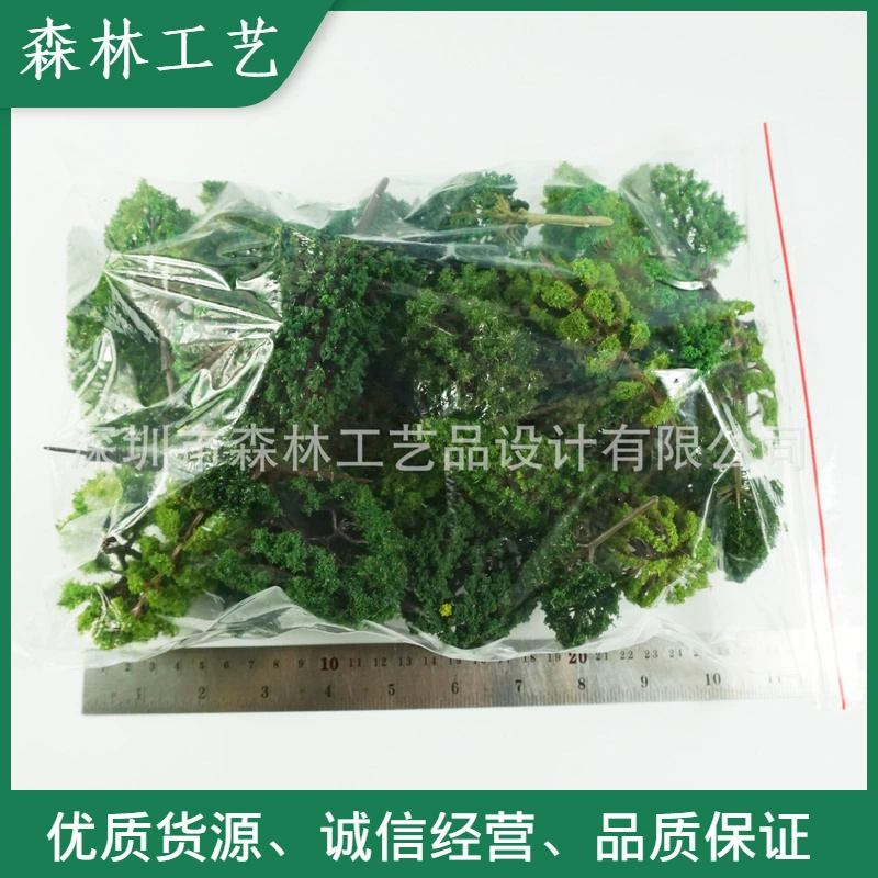 Песочный стол модель здания Дерево Модель поезда мини микро пейзаж украшение Смешанное зеленое дерево