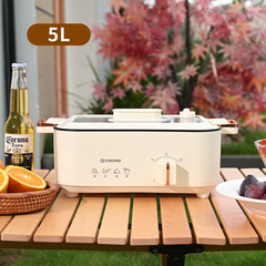 多機能家庭用オールインワン電気鍋、バーベキュー、肉の蒸し、揚げ、炒め物、ノンスティック鍋、寮用小型電気鍋