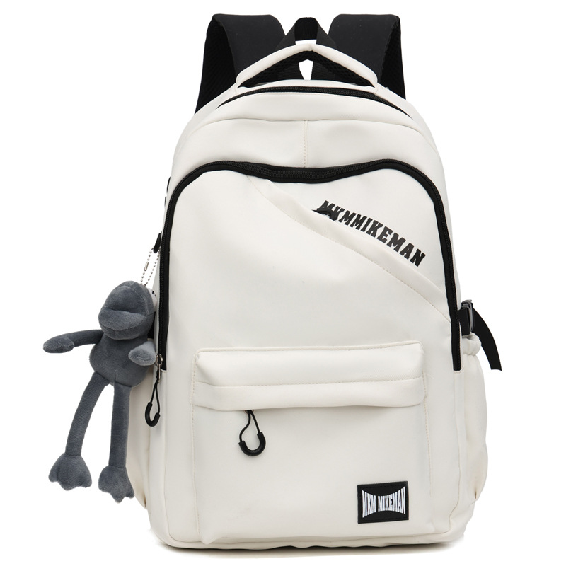 Versión coreana de la nueva mochila de estudiantes de secundaria moda moda moda mochila impresa con letras de moda mochila hombre simple mochila de computadora de cercanías mujer