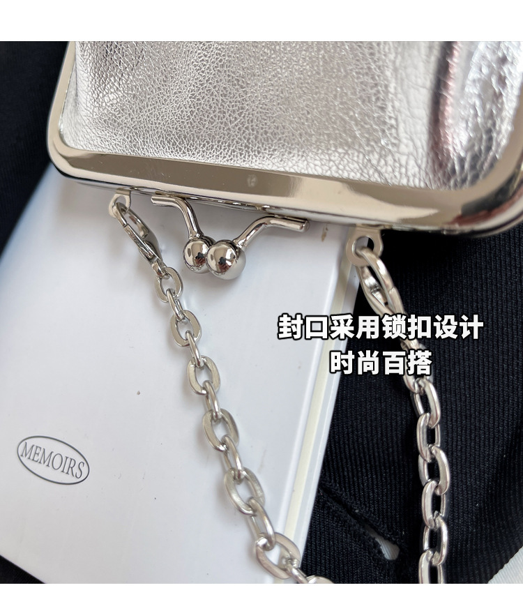 Personalized, fashionable and casual shell phone bag, new retro crossbody bag, lapel handbag, commuting single-shoulder crossbody bag Item Picture