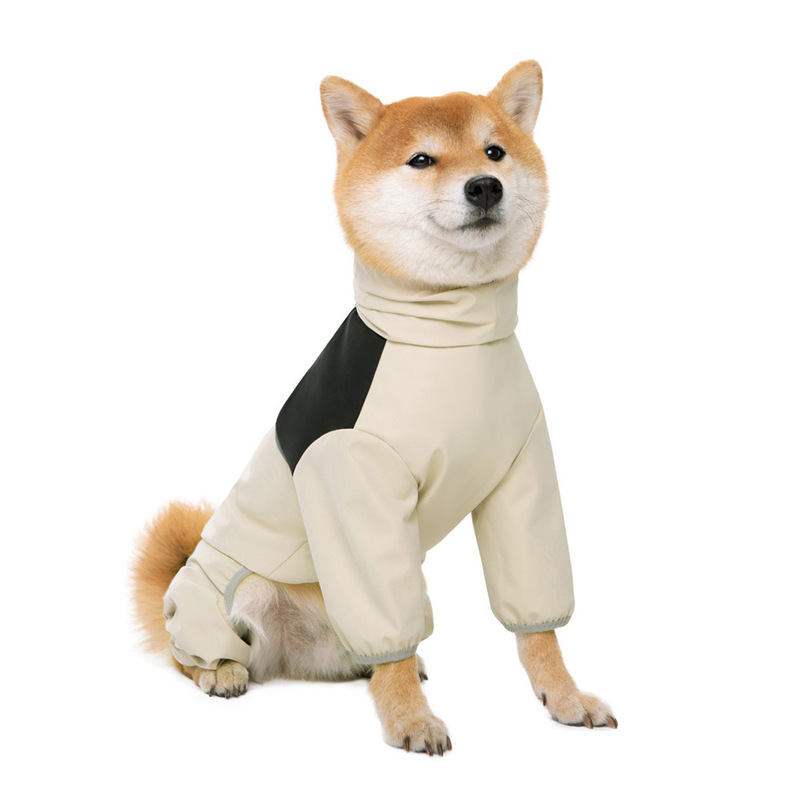 中大型犬クロスボーダーラブラドール金毛柴犬四脚防水ペット犬犬レインコート突撃服卸売り|undefined