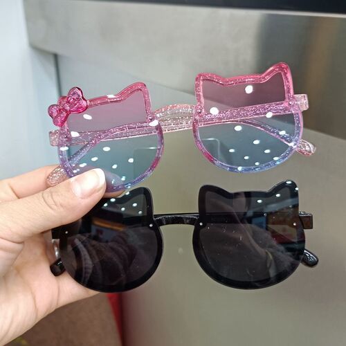 Children's sunglasses for girls, anti-UV, cute and super cute baby glasses, little girl's soft-legged silicone polarized sunglasses