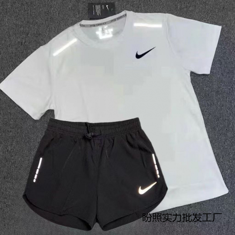 2025 夏 速乾性 ランニング トレーニング セット 男女兼用 マラソン フィットネス 陸上競技 半袖 ショーツ スポーツ専用|undefined