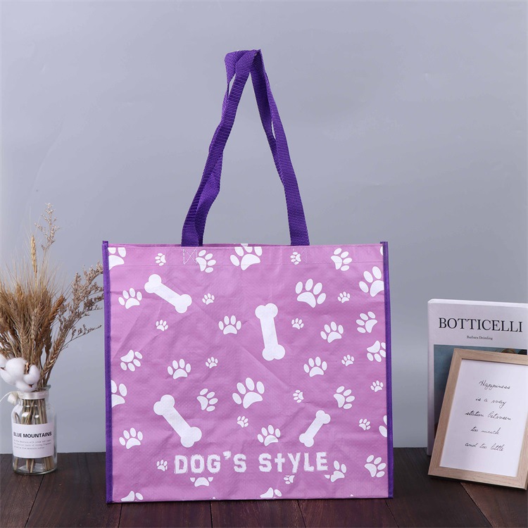 彩色印花编织袋加印logo无纺布手提袋礼品包装袋子蛇皮袋包装袋