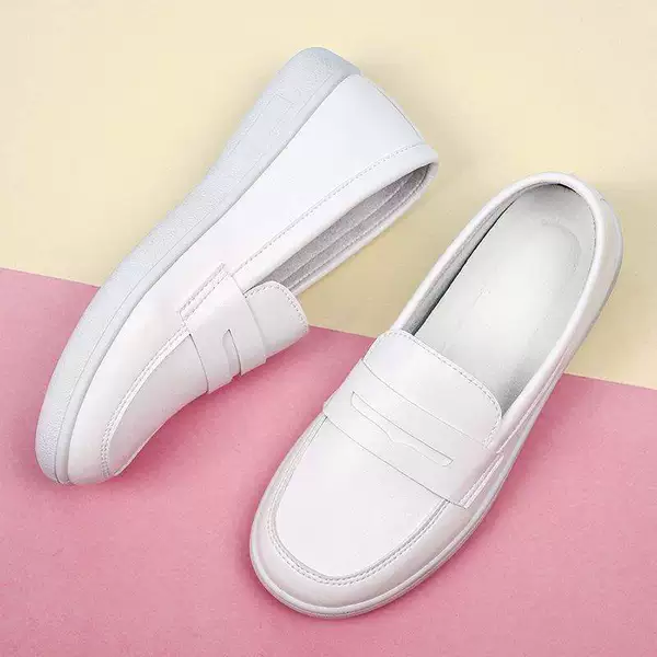 White [leather] half a size too small