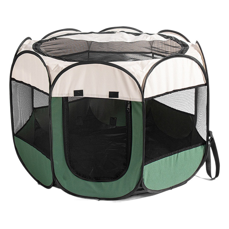 Jaula octogonal para gatos, sala de reparto para gatos, valla plegable, tienda para mascotas, universal para todas las estaciones, nido grande para gatos y jaula para perros para interiores