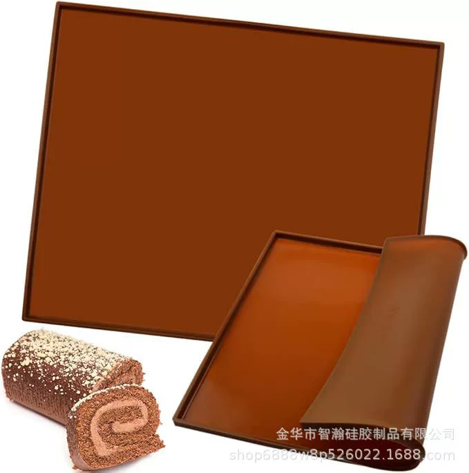 Новый трансграничный силиконовый коврик для швейцарского рулета, форма для выпечки, противень для выпечки, противопроливной и герметичный коврик для теста, коврик для раскатки