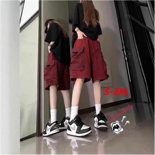 Workwear Shorts for Women - Summer Thin Version 2025, American Style Loose Casual Straight Leg Five-Finger Pants for Short Women and Students