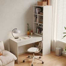 批发书桌书架一体电脑台式桌学生家用小户型儿童学习桌实木转角写