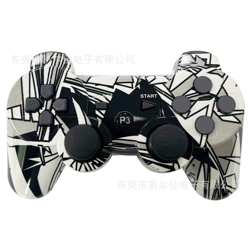 Mando de juego PS3 multicolor con botón universal de copo de nieve de doble vibración Bluetooth inalámbrico con mango P3 transfronterizo de fábrica