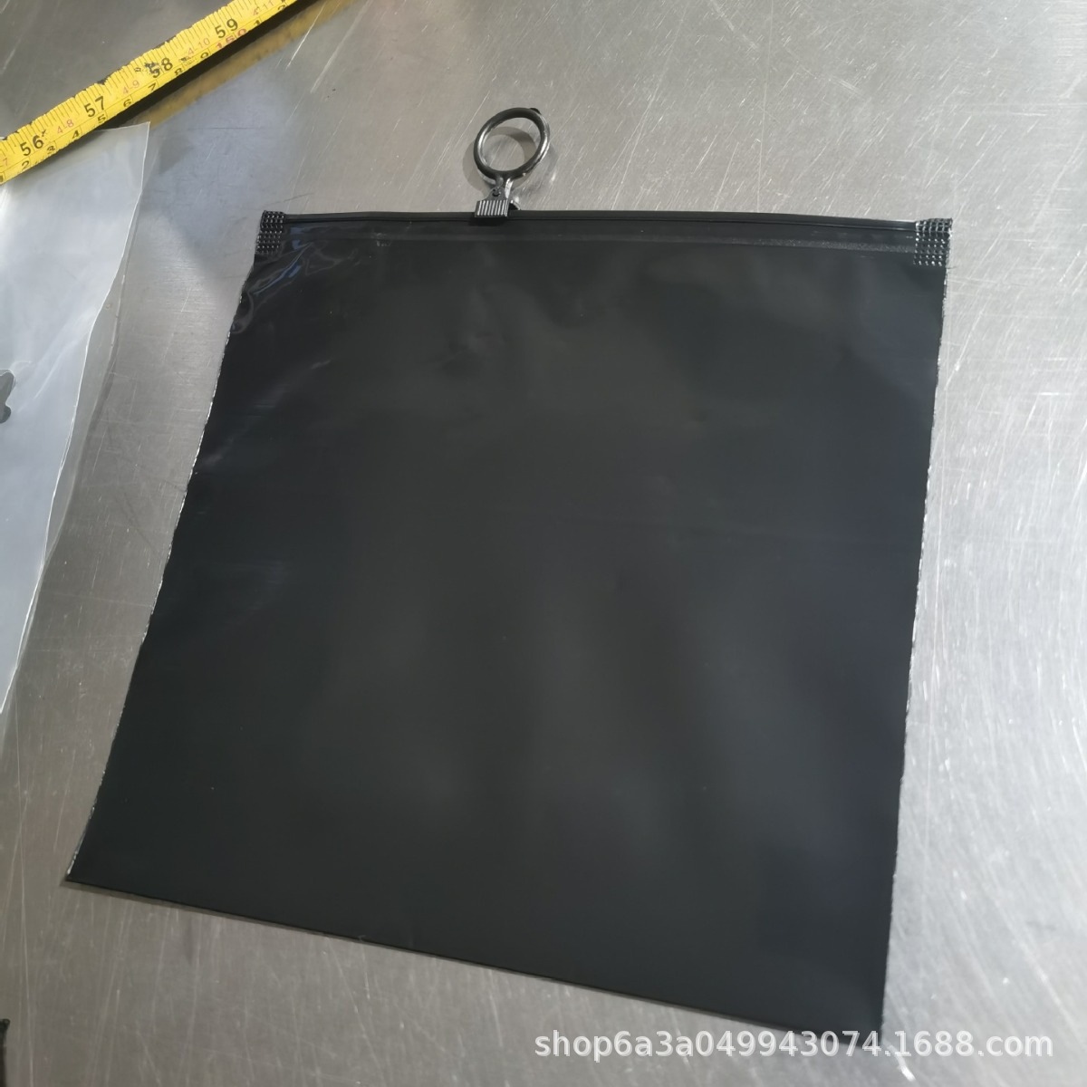 黑色磨砂CPE拉环拉链袋现货