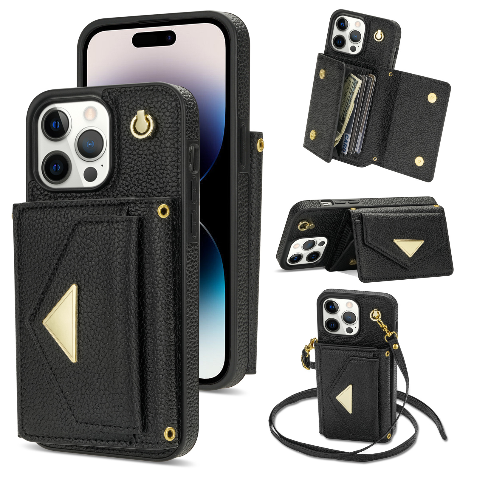 110g Weight iPhone Applicable Brands Pu Leather Material Solid Color Pattern Retro Style Retro Solid Color Pu Leather   Phone Cases 7