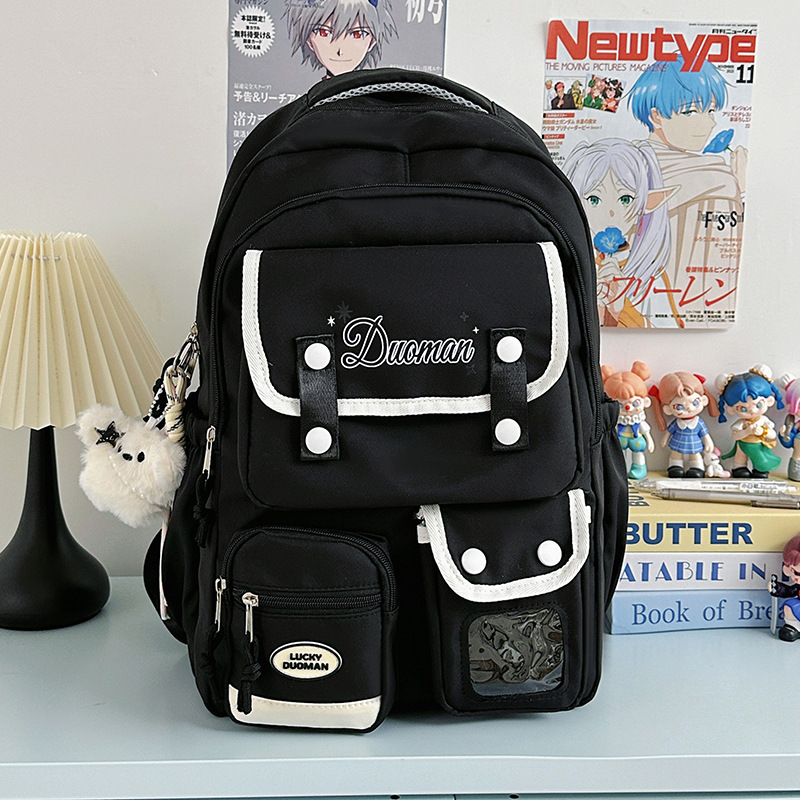 Mochila Escolar para Computadora de Nylon, Transpirable para Escuela