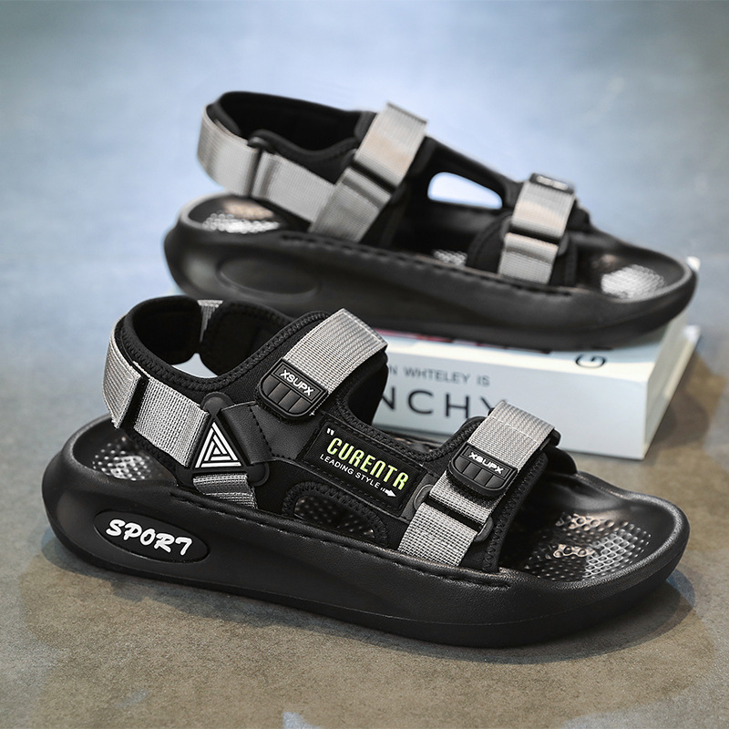 Sandalias transfronterizas para hombre 2025 verano al aire libre antideslizante casual suela suave resistente al desgaste para conducir zapatillas de playa de doble uso al por mayor