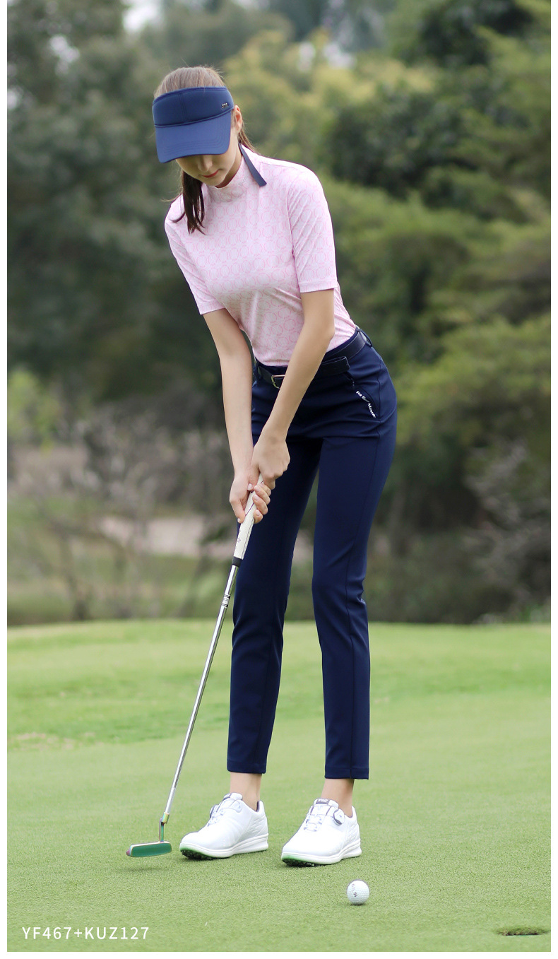 Quần golf nữ PGM dài, co giãn cao, chống thấm nước, dáng ôm thể thao — KUZ127-Xanh Navy [Dày dặn cho mùa Thu Đông] chi tiết 8