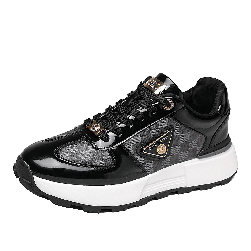 Zapatos casuales deportivos de suela suave antideslizantes de cuero de alta calidad de lujo ligero de alta gama para hombre