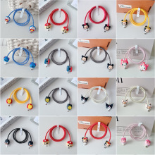 数据线保护套适用苹果20W卡通充电器头线防折断手机充电线保护套