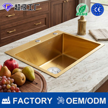 Brushed Nano Gold Handmade Single Bowl Kitchen Sink