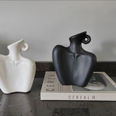 感创意人体小众高级摆件花瓶家居酒柜装饰品花器造型艺术客厅插花