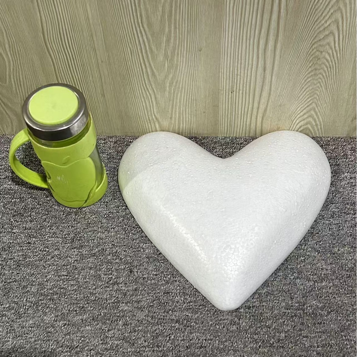 Baolilong espuma sólida tamaño del corazón melocotón medio amor decoración de la ventana boda apoyos pintados