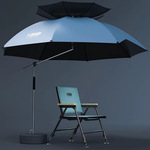 新款空钩悟道全遮光钓鱼伞2.4米万向防雨双层双弯单弯遮阳伞防晒