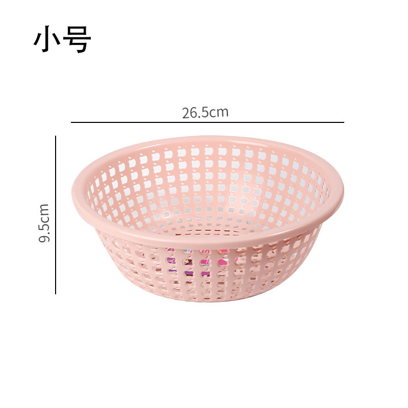 Cesta de drenaje de plástico hueca redonda Cesta de almacenamiento engrosada de frutas y verduras de cocina Cesta de lavado con filtro multifuncional