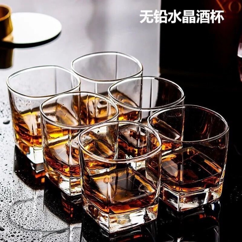Thickened Square Glass Household Tea Cup Transparent Water Cup Drink Whiskey Beer Cup Bar KTV Thickened Square Glass Household Tea Cup Transparent Water Cup Drink Whiskey Beer Cup Bar KTV