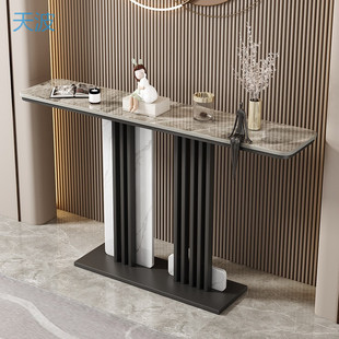 dnd rock board creative porch table entrance porch table minimalist porch cabinet wall semicircle end view table bar table light luxury