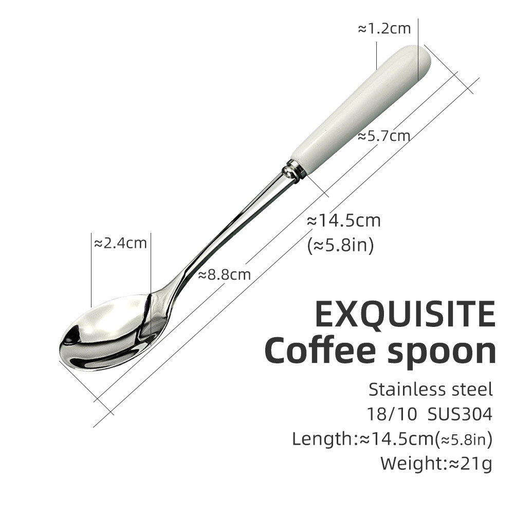 미세 304 스테인레스 스틸 커피 스푼 14.5cm