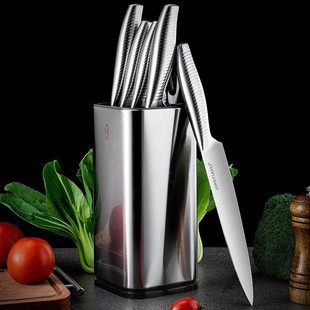Amazon Cross-Border New Product Knife Set Household Stainless Steel Hollow Handle 7-Piece Kitchen Knife Bread Knife Chef's Knife