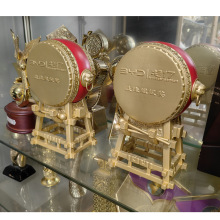 铅锡合金浇铸锌合金压铸铜电镀仿金属工艺礼品钟鼓镇 宅 摆件模型