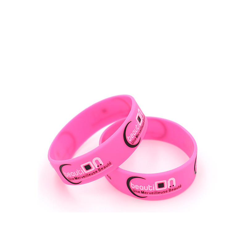 Hot sale solid color silk screen silicone bracelet custom multi color silicone wrist strap wholesale silicone wrist strap