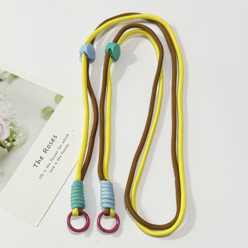 Cordón de teléfono móvil ajustable tejido anudado correa cuerda desmontable crossbody cuerda de teléfono móvil correa de teléfono móvil se puede llevar de vuelta