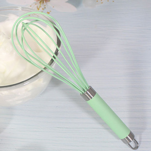 New Handle Silicone Egg Beater Household Manual Mixer Kitchen Baking Cream Egg Mixing Tool Wholesale