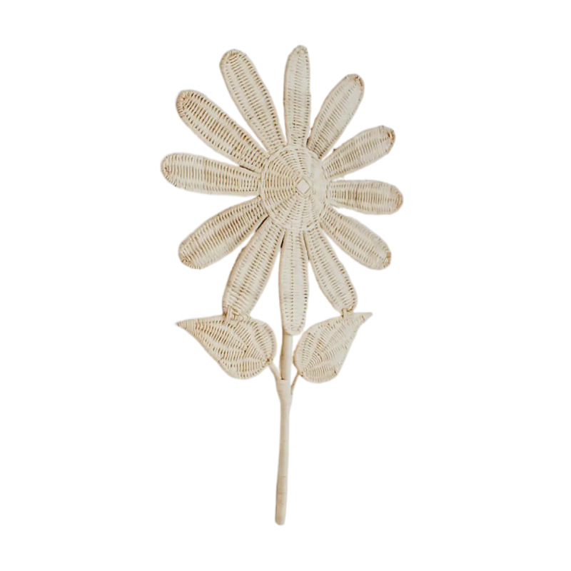 Viento nórdico tejido a mano de caña girasol flores de pared decoración de pared decoración de pared decoración de pared