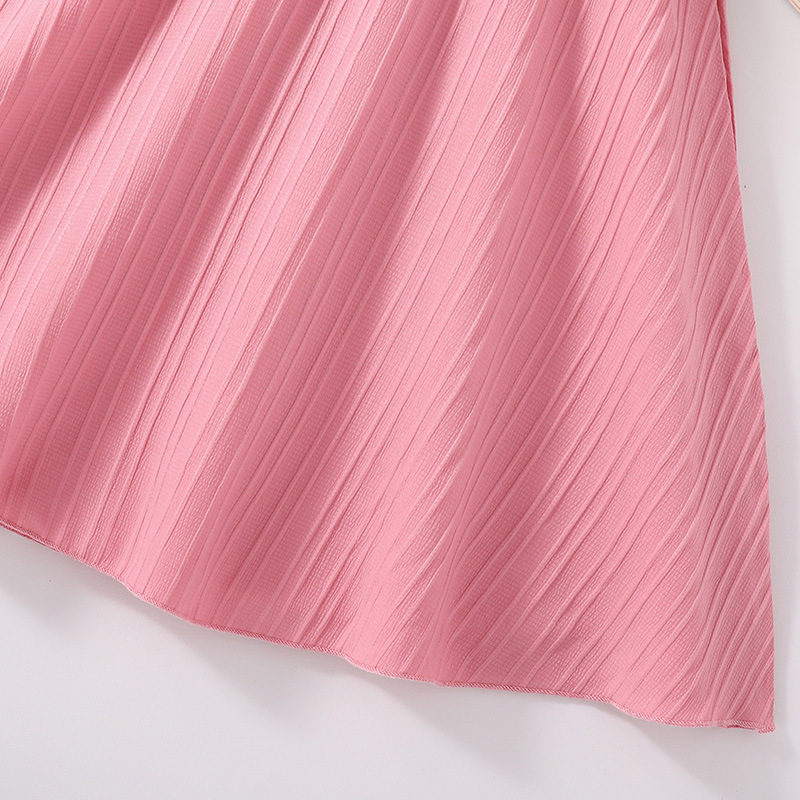 XUANMU enfants filles robes pour adolescents avec ceinture licou épaules nues filles robes de fête vêtements de vacances pour les filles X013A_voghion.com