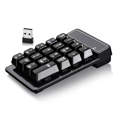 Usbワイヤレスbluetoothテンキーミニキーパッド浮遊機械手触り19キー財務会計暗号器