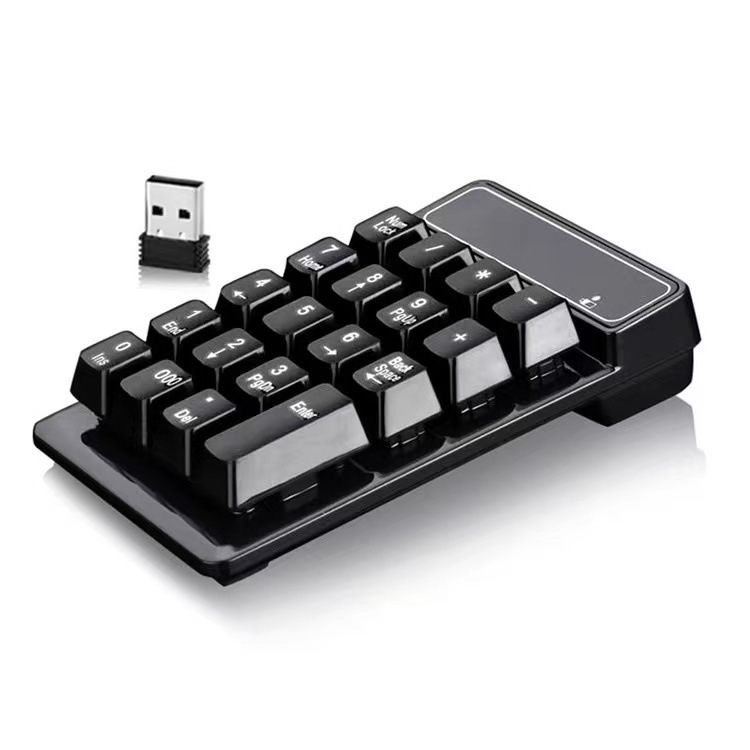 USB Wireless Bluetooth Numeric Keyboard Mini Keypad Suspended Mechanical Feel 19-Key Financial Accounting Password