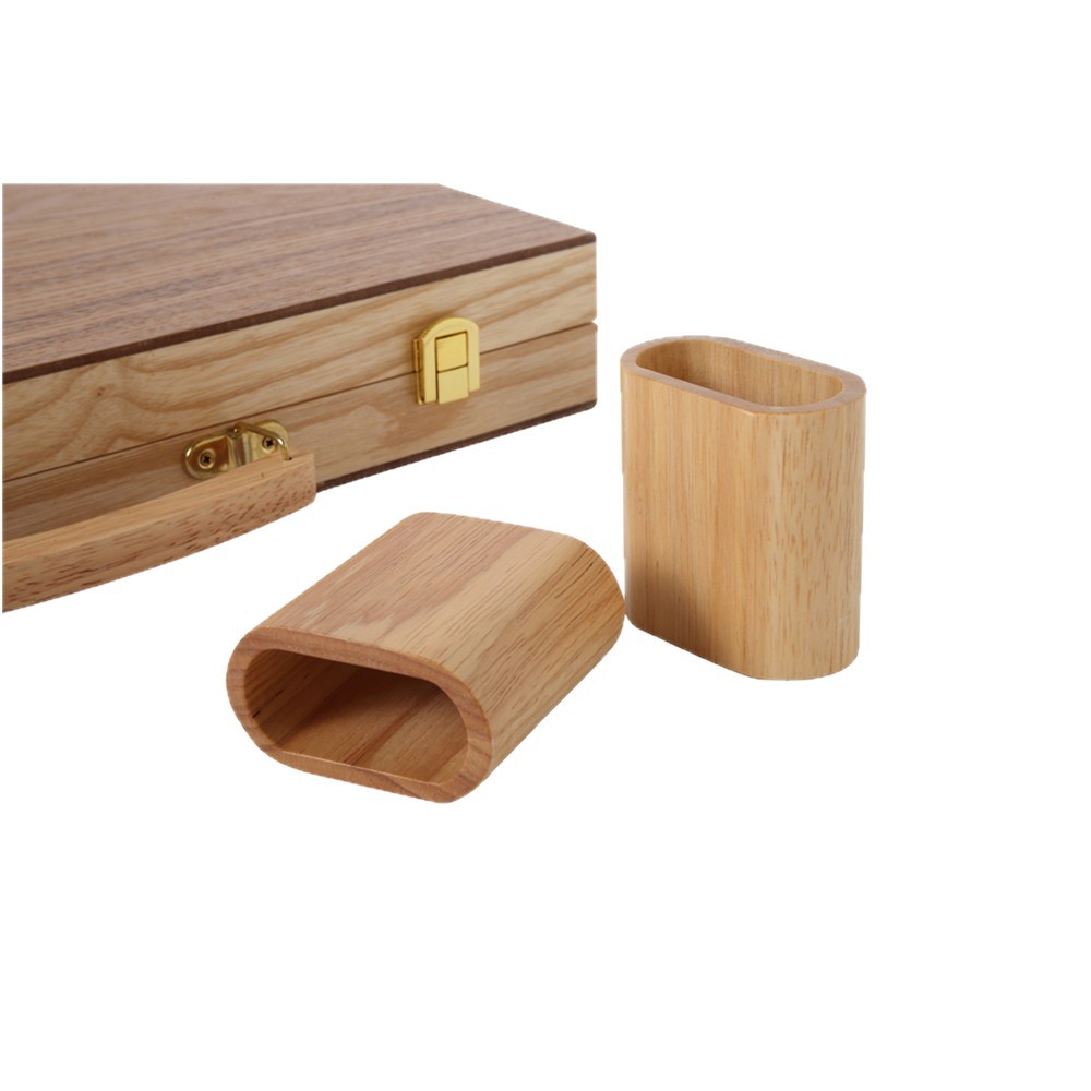 Juego de Backgammon Plegable de Madera Maciza con Asa, para Entretenimiento image 6
