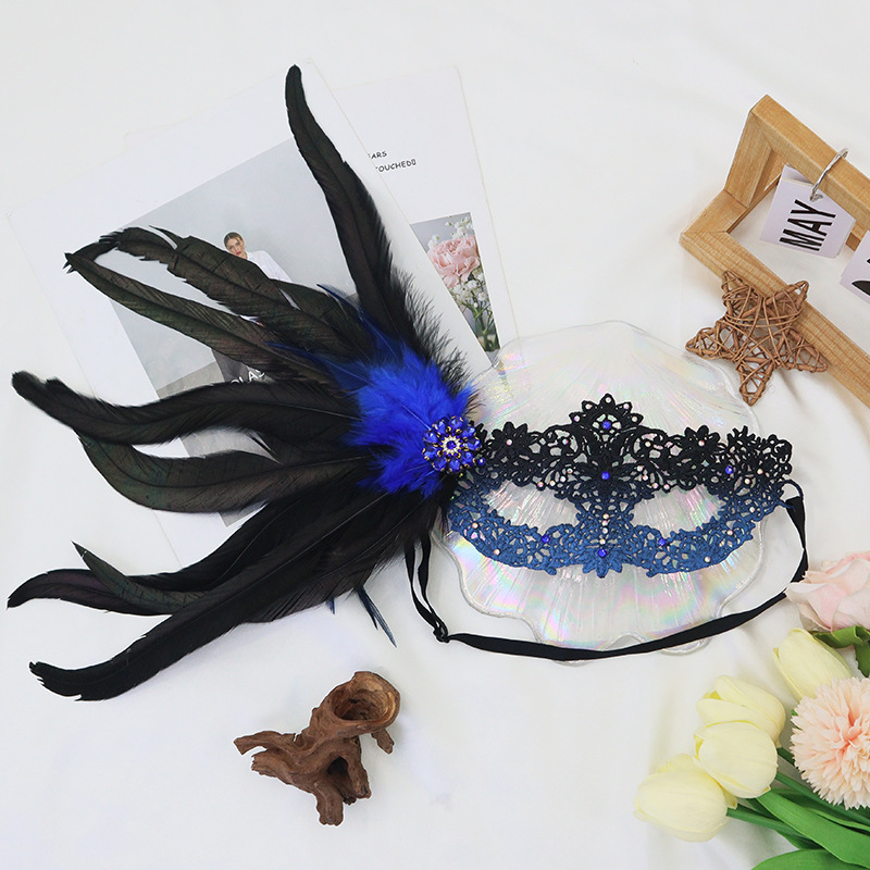 Máscaras de Halloween para adultos máscaras de color gris sexy plumas diamantes encaje mitad cara máscaras accesorios de fiesta