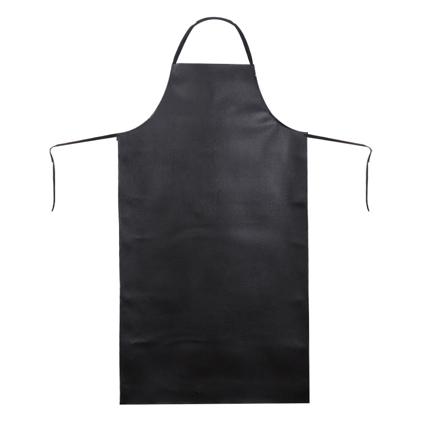 Delantal de protección laboral delantal impermeable a prueba de aceite cintura cocina cantina arroz alargado PVC delantal de cuero delantal Halter industrial